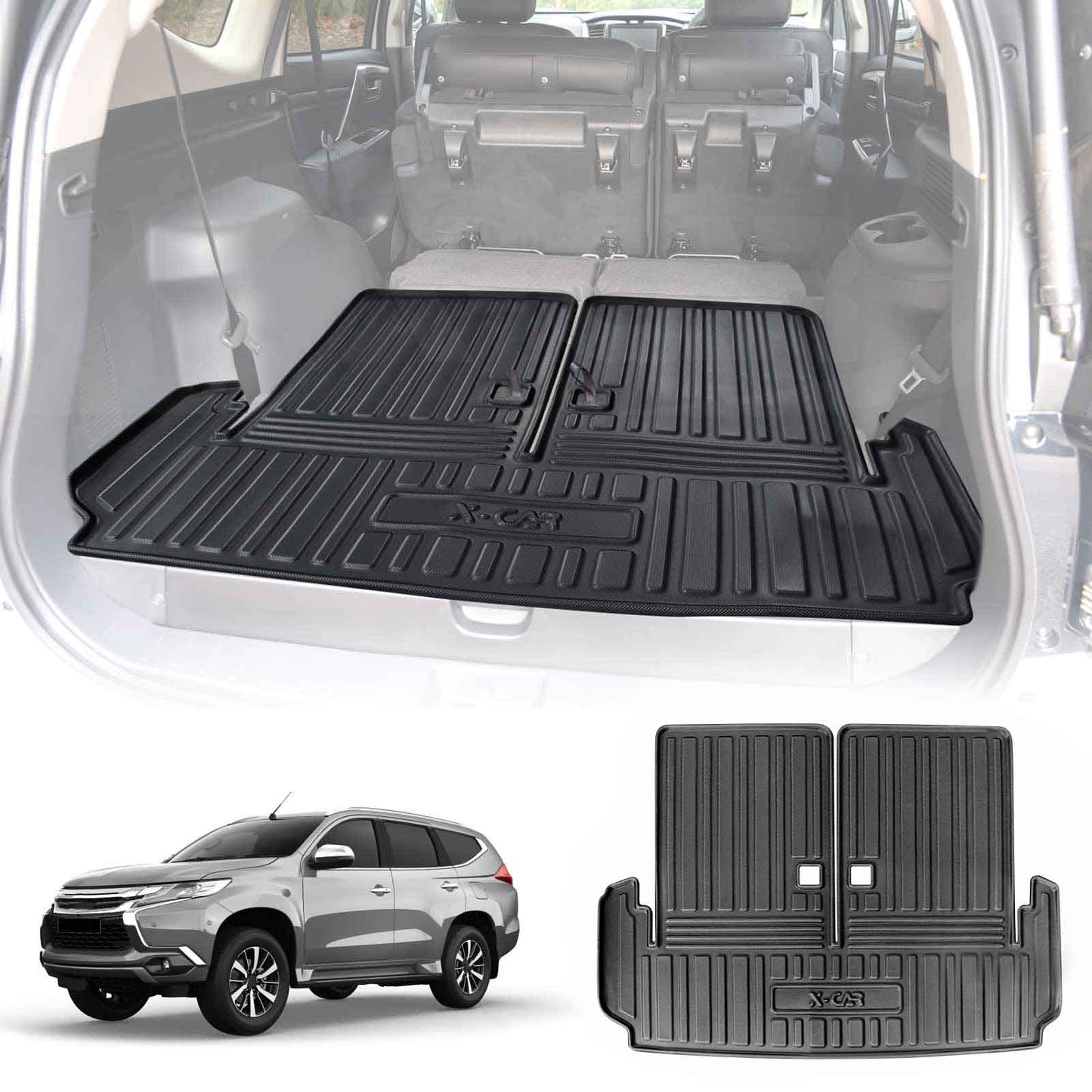 Boot Liner for Mitsubishi Pajero Sport 7 Seater Version 2015-2025 Heavy Duty Cargo Trunk Cover Mat Luggage Tray