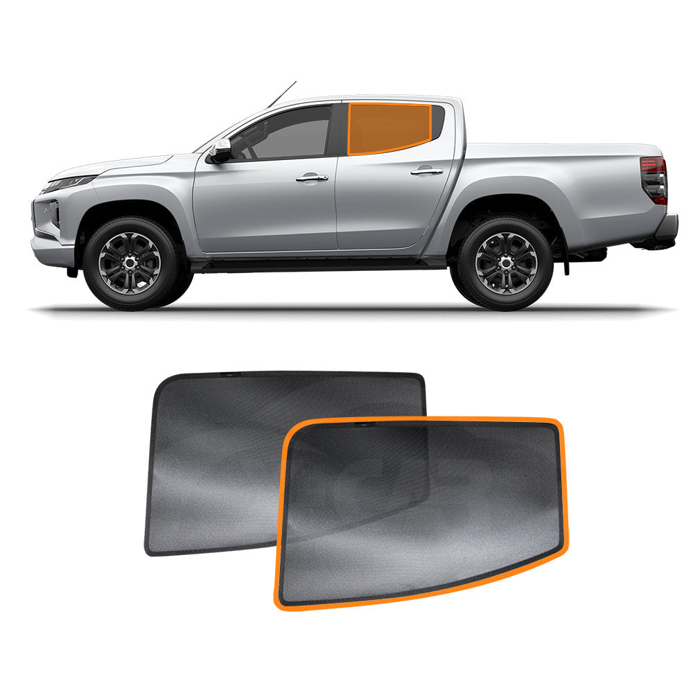 Rear Window Sun Shade for Mitsubishi Triton MQ MR Double Cab 2015-2024 Car Sun Blind Mesh