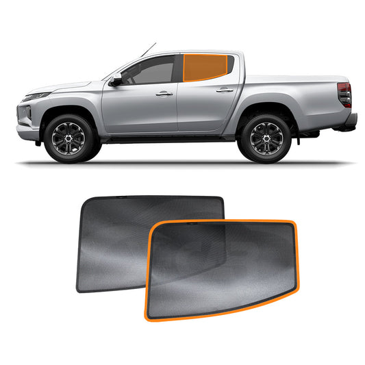 Rear Window Sun Shade for Mitsubishi Triton MQ MR Double Cab 2015-2024 Car Sun Blind Mesh