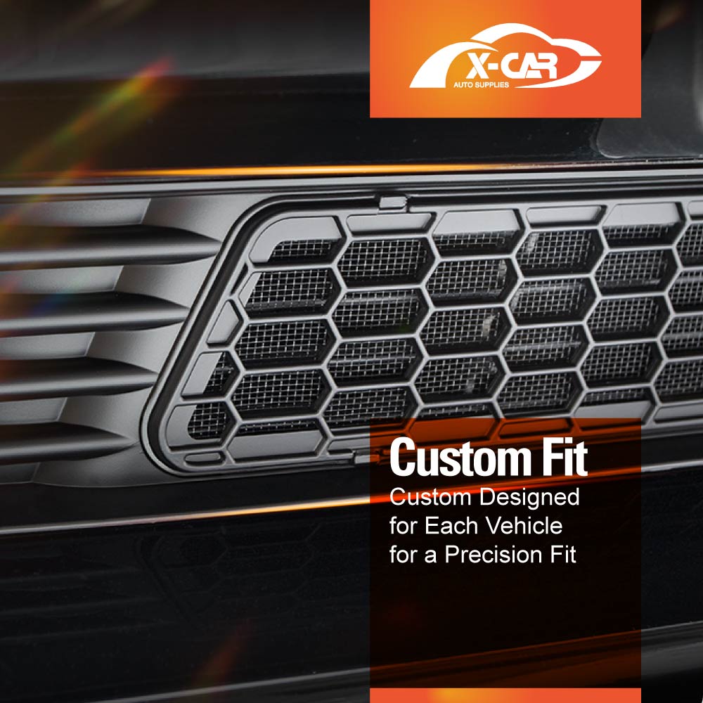 Tesla Model 3 Car Front Air Flow Vent Inlet Intake Grill Mesh Grille Grid ABS Plastic Protection Cover Leaves Insect Guard Matt Black