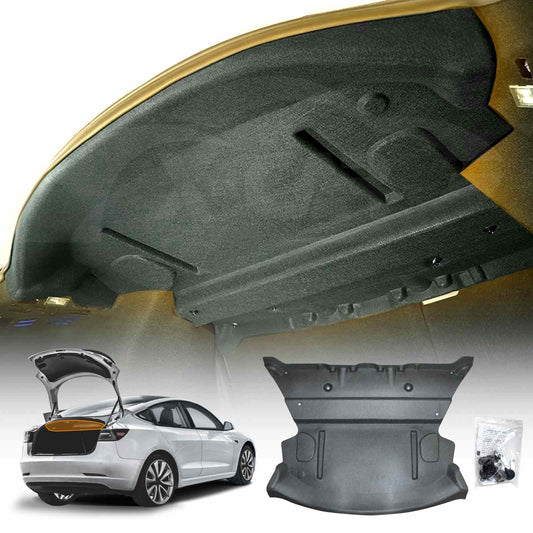 Rear Trunk Soundproof Cotton Mat Cover for Tesla Model 3 2017-2023 Noise Reduce Sound Deadener Material