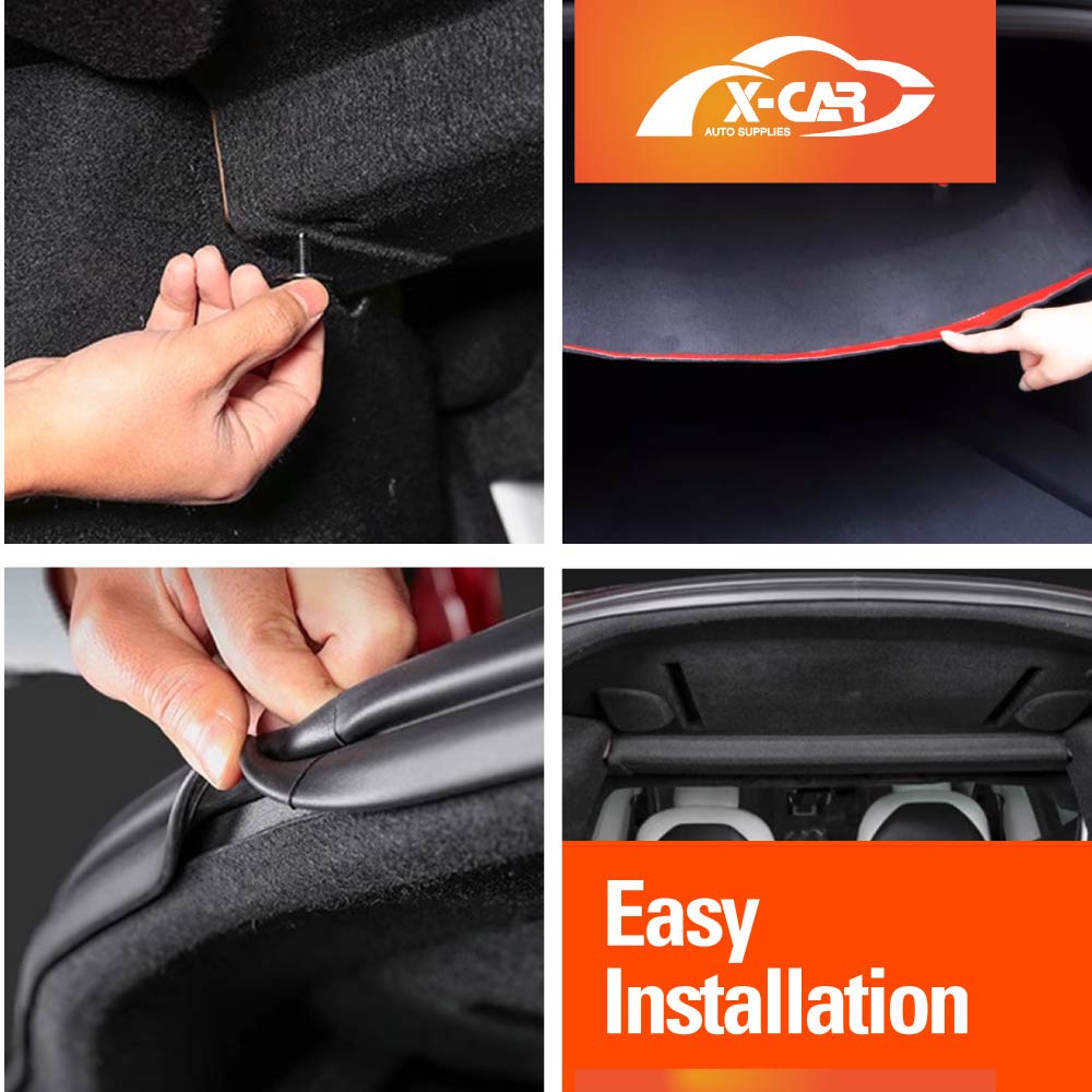 Rear Trunk Soundproof Cotton Mat Cover for Tesla Model 3 2017-2023 Noise Reduce Sound Deadener Material