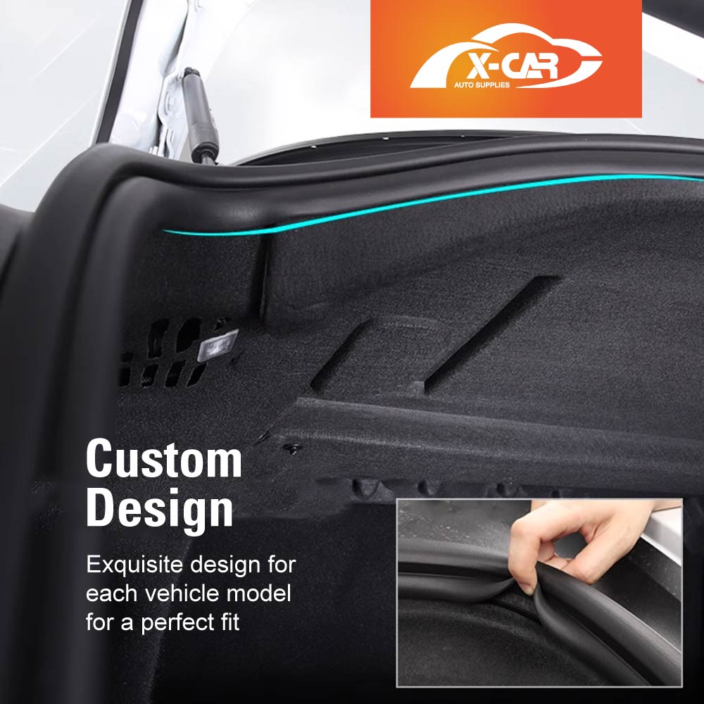 Rear Trunk Soundproof Cotton Mat Cover for Tesla Model 3 2017-2023 Noise Reduce Sound Deadener Material