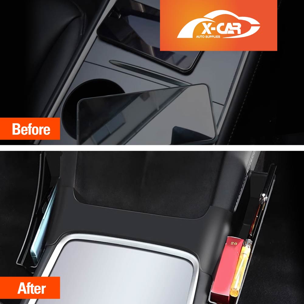 Center Console Side Tray Storage Box for Tesla Model 3 2017-2023 and Model Y 2021-2025 Armrest Organizer Car Accessories