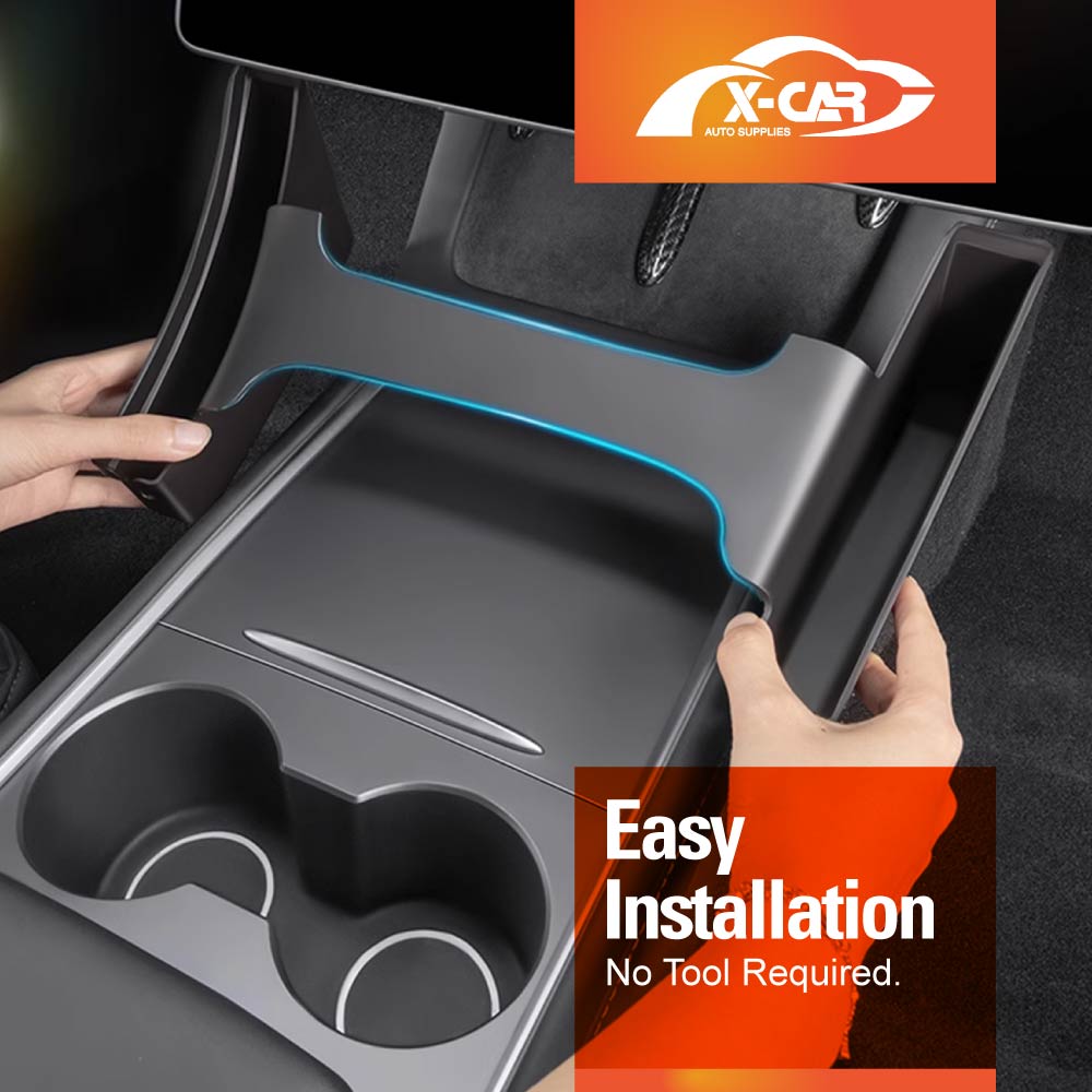 Center Console Side Tray Storage Box for Tesla Model 3 2017-2023 and Model Y 2021-2025 Armrest Organizer Car Accessories