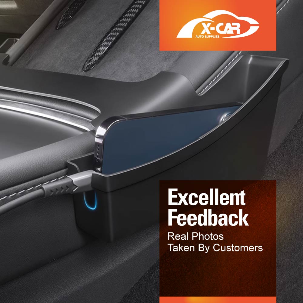Center Console Side Tray Storage Box for Tesla Model 3 2017-2023 and Model Y 2021-2025 Armrest Organizer Car Accessories