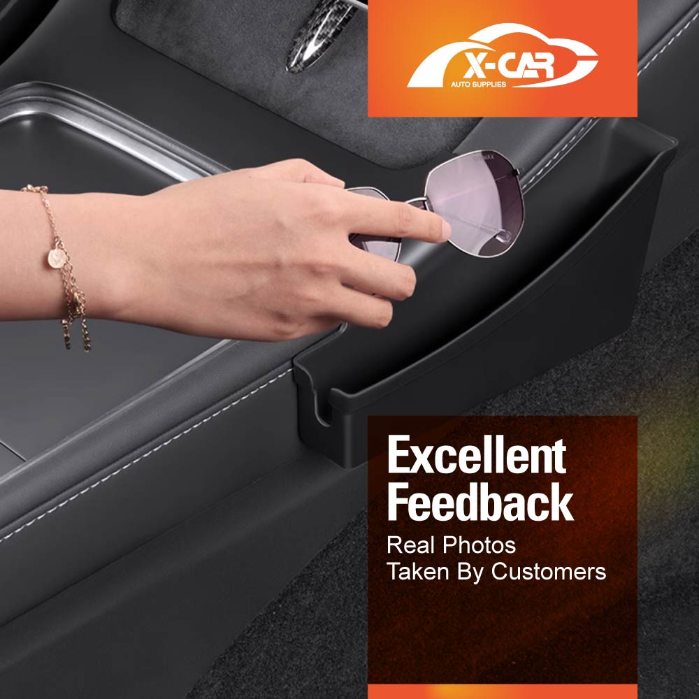 Center Console Side Tray Storage Box for Tesla Model 3 2017-2023 and Model Y 2021-2025 Armrest Organizer Car Accessories