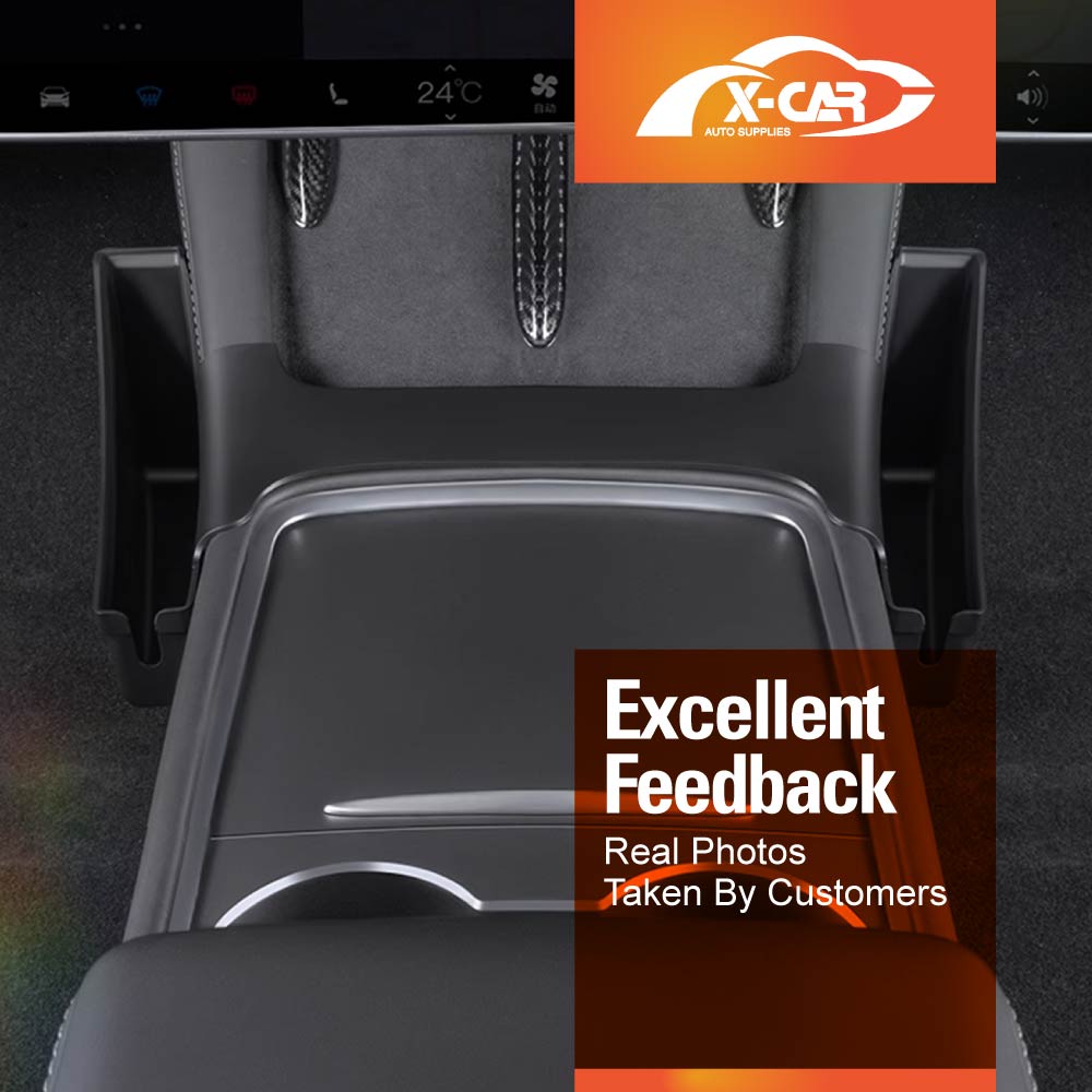 Center Console Side Tray Storage Box for Tesla Model 3 2017-2023 and Model Y 2021-2025 Armrest Organizer Car Accessories