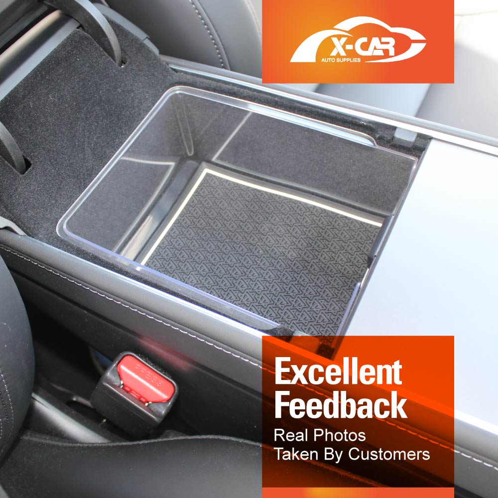 Premium Centre Console Organizer Tray for Tesla Model 3 2017-2023 and Model Y 2021-2025 Armrest Storage Box Cubby Drawer Container