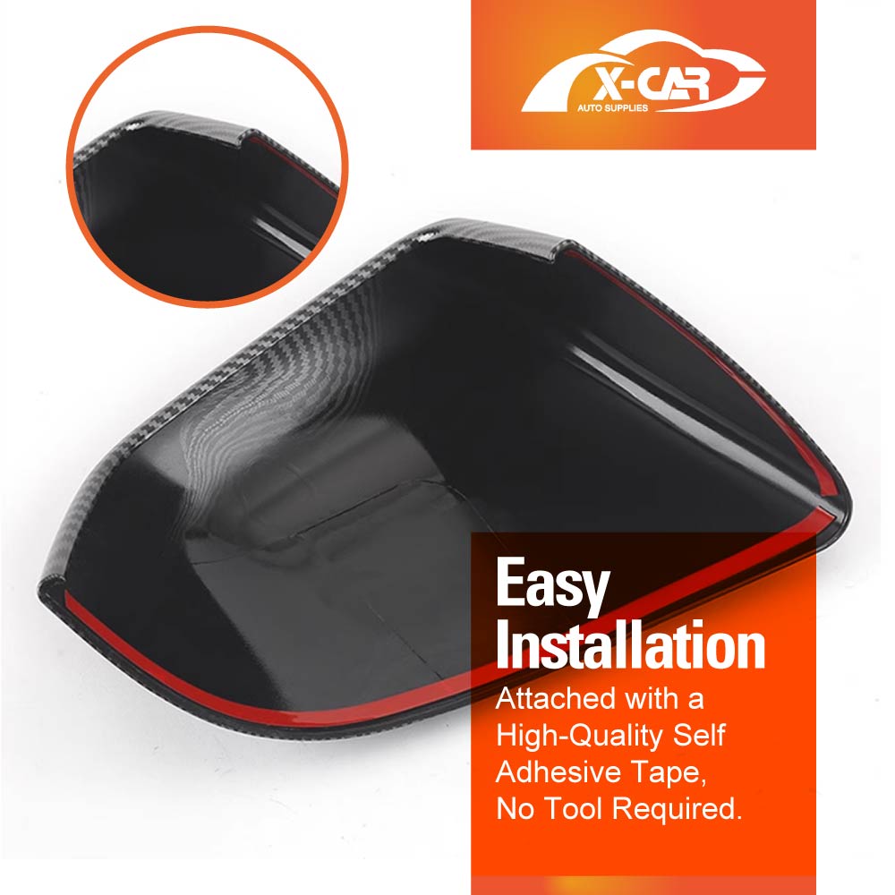 Rear View Mirror Trim Cover for Tesla Model Y 2021-2025 Exterior Accessories Side Mirror Cap Carbon Fiber Style