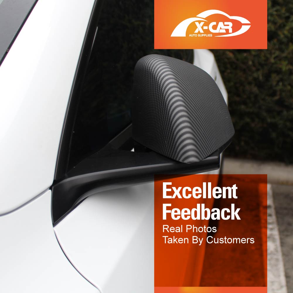 Rear View Mirror Trim Cover for Tesla Model Y 2021-2025 Exterior Accessories Side Mirror Cap Carbon Fiber Style