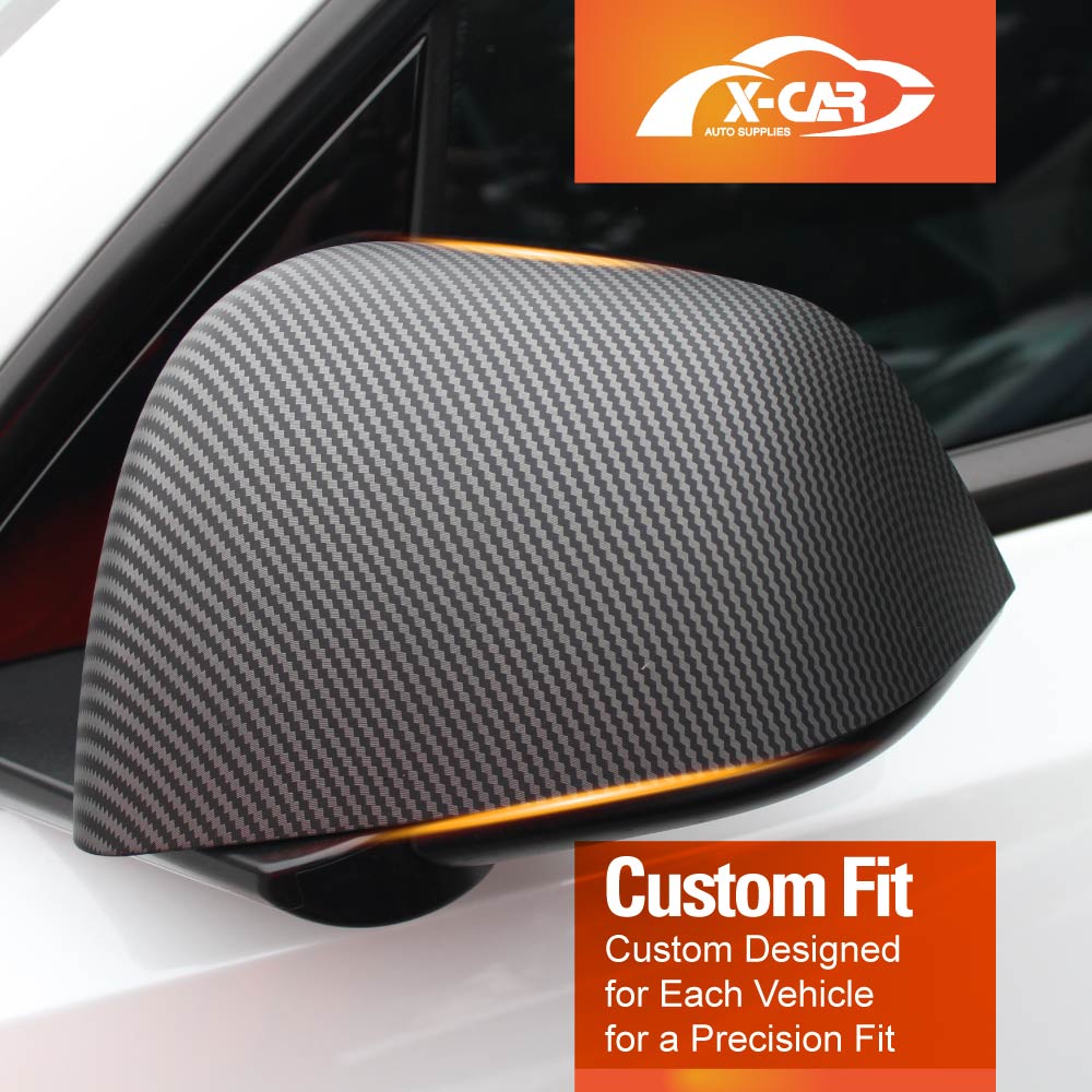 Rear View Mirror Trim Cover for Tesla Model Y 2021-2025 Exterior Accessories Side Mirror Cap Carbon Fiber Style