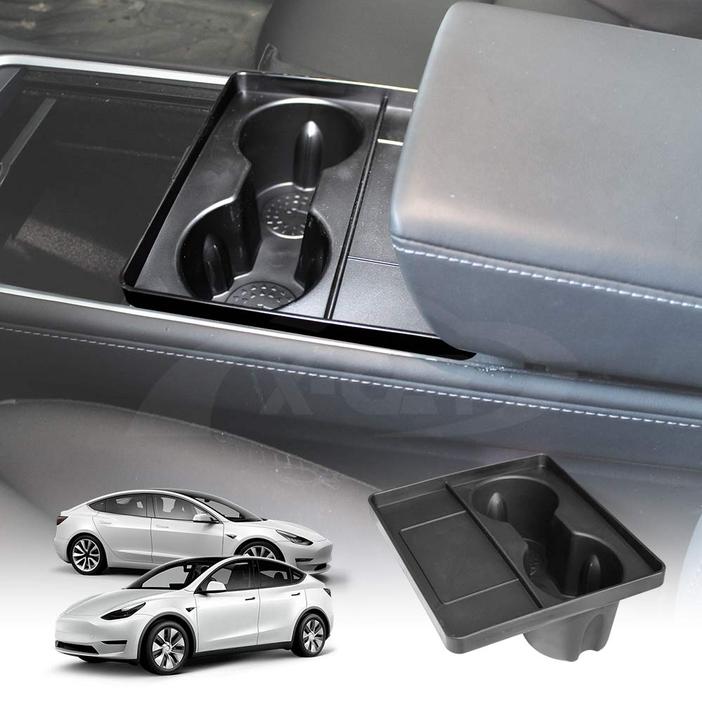 Centre Console Rubber Cup Holder Insert Tray for Tesla Model 3 2017-2023 and Model Y 2021-2025