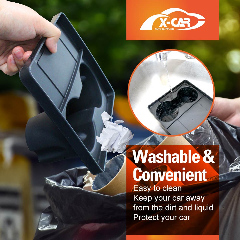 Centre Console Rubber Cup Holder Insert Tray for Tesla Model 3 2017-2023 and Model Y 2021-2025