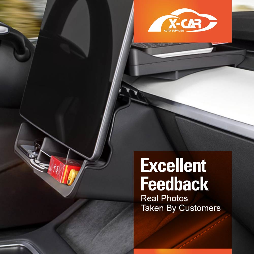 Tesla Model 3 2017-2023 and Model Y 2021-2025 Center Console Organizer Under Screen Storage Box Tray - Large