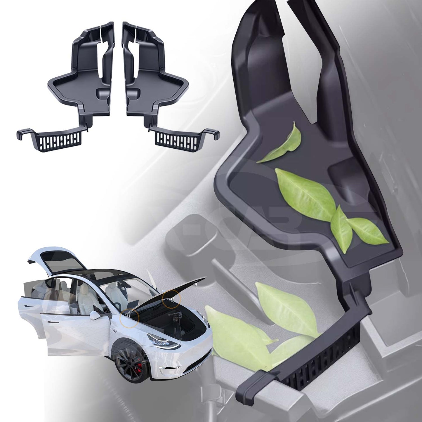 Hood Water Grille for Tesla Model Y 2022-2025 Front Trunk Protective Cover Essential Accessories