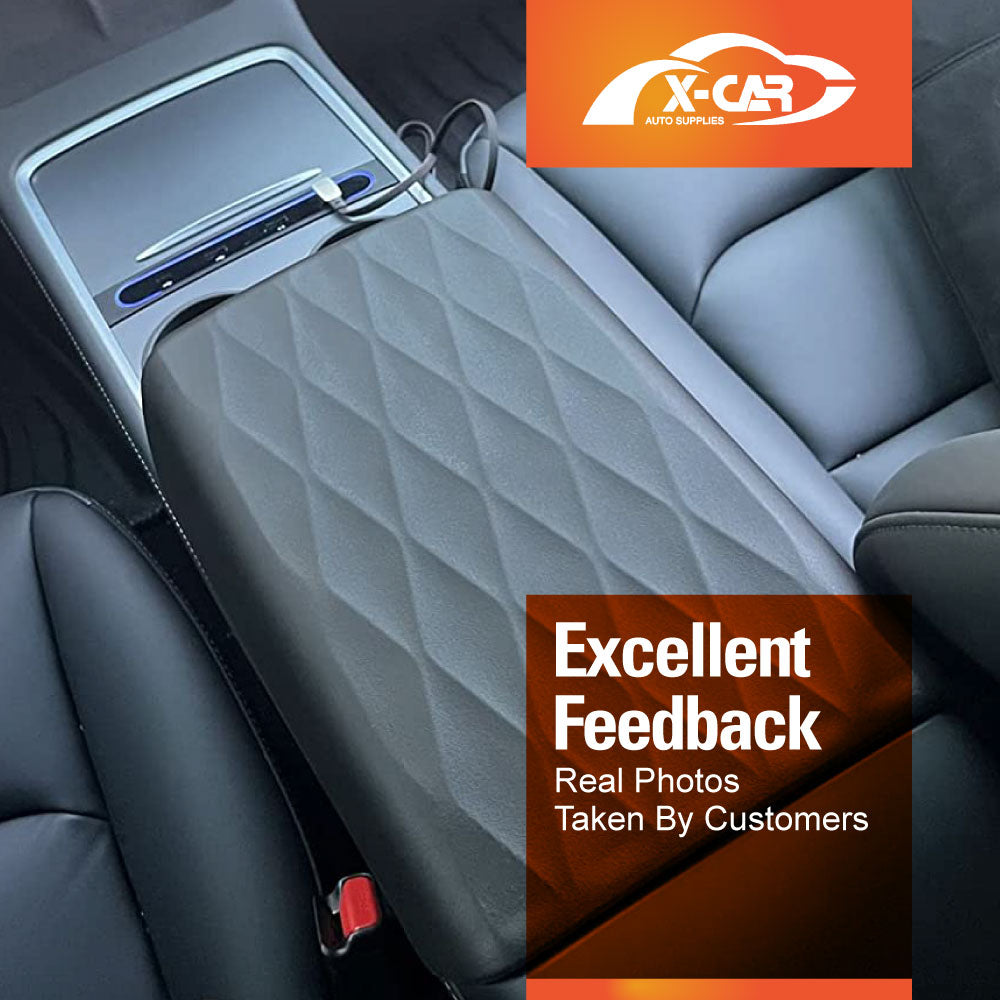 Tesla Model 3 2017-2023 and Model Y 2021-2025 Center Console TPE Armrest Pad Cover Interior Decoration Protector Accessories
