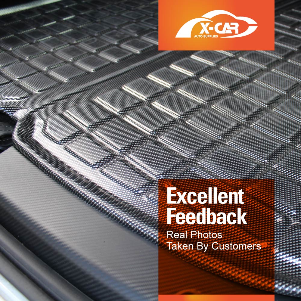 Carbon Fiber Texture Boot Liner for Tesla Model Y 2022-2025 Heavy Duty Front Rear Well Storage Cargo Trunk Cover Mat Luggage Tray