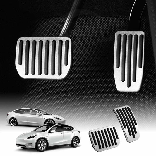 Tesla Model 3 2017-2023 and Model Y 2021-2025 Performance Foot Pedals Pads Cover Aluminum Non-Slip Anti-Slip Accelerator Brake