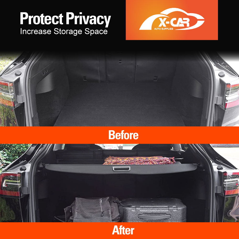 Retractable Car Trunk Shelf Shade Rear Cargo Security Shield Luggage Privacy Cover Blinder for Tesla Model Y 2022-2023