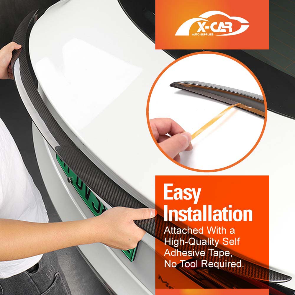 Matt Carbon Fiber Style Spoiler for Tesla Model 3 Highland 2023-2025 Rear Trunk Wing Lip Tail Performance Style