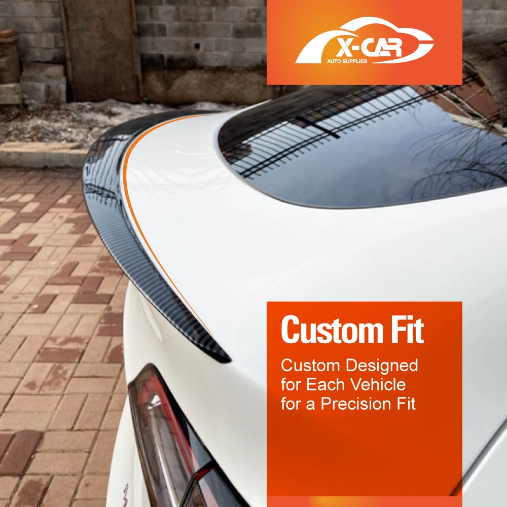 Carbon Fiber Style Spoiler for Tesla Model 3 2017-2023 Rear Trunk Wing Lip Tail Performance Style