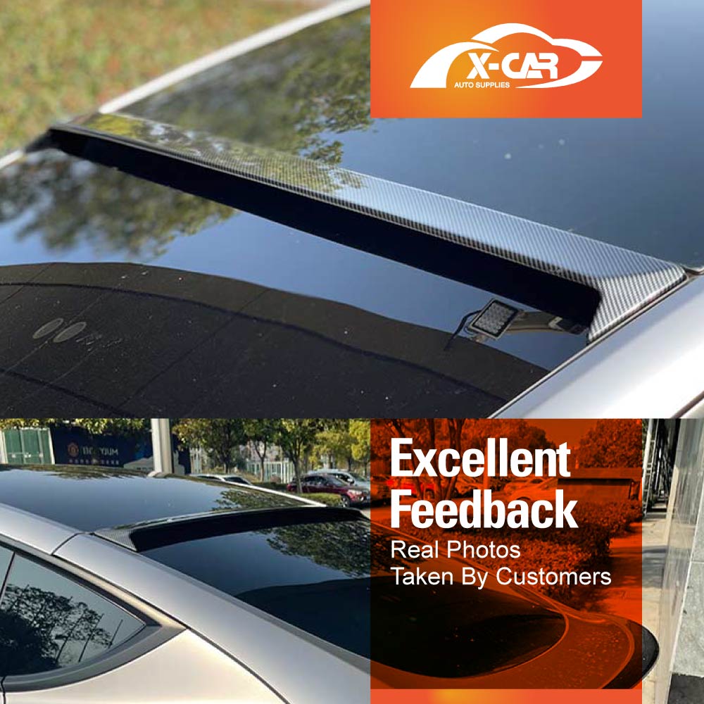 Carbon Fiber Style Roof Spoiler for Tesla Model Y 2022-2025 Rear Window Sunroof Wind Deflector Exterior Accessories