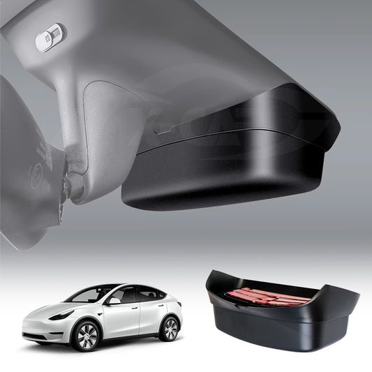 Tesla Model Y 2022-2025 Sun-glass Holder Car Glasses Case Box Flocking Lining Shockproof Organizer Accessories