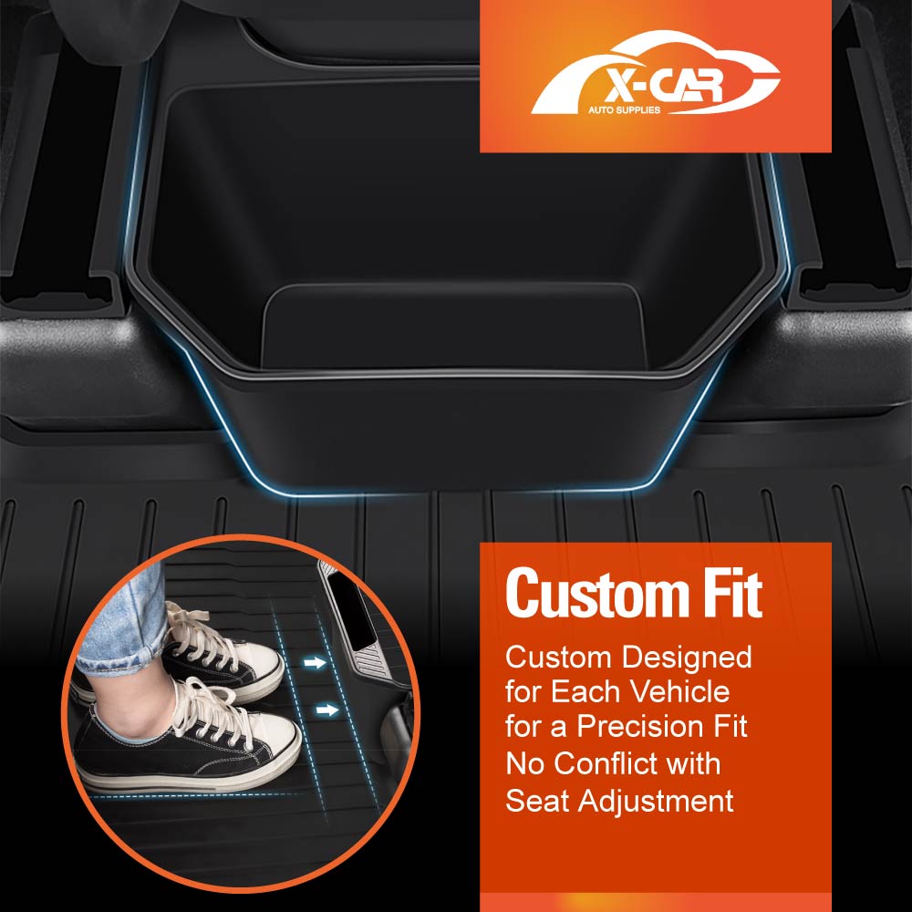 Tesla Model Y Rear Seat Center Organizer Backseat Storage Box with Lid Interior Accessories 2022-2025