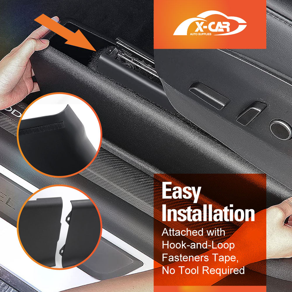 Tesla Model Y 2022-2025 Front Rear Under Seat Slide Rail Track Guards Pad Full Cover Protector Anti-Kick Corner Protection Case