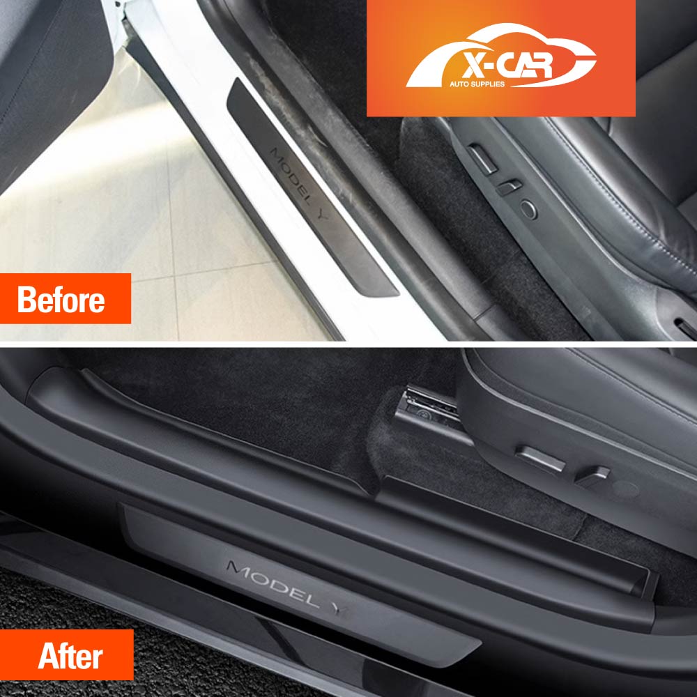 Front Door Sill Protector for Tesla Model Y 2021-2025 Door Entry Guard