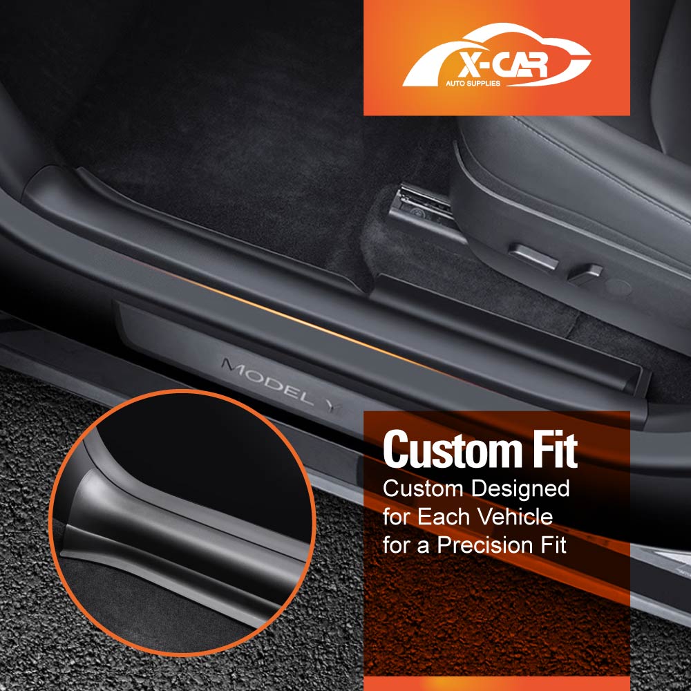 Front Door Sill Protector for Tesla Model Y 2021-2025 Door Entry Guard