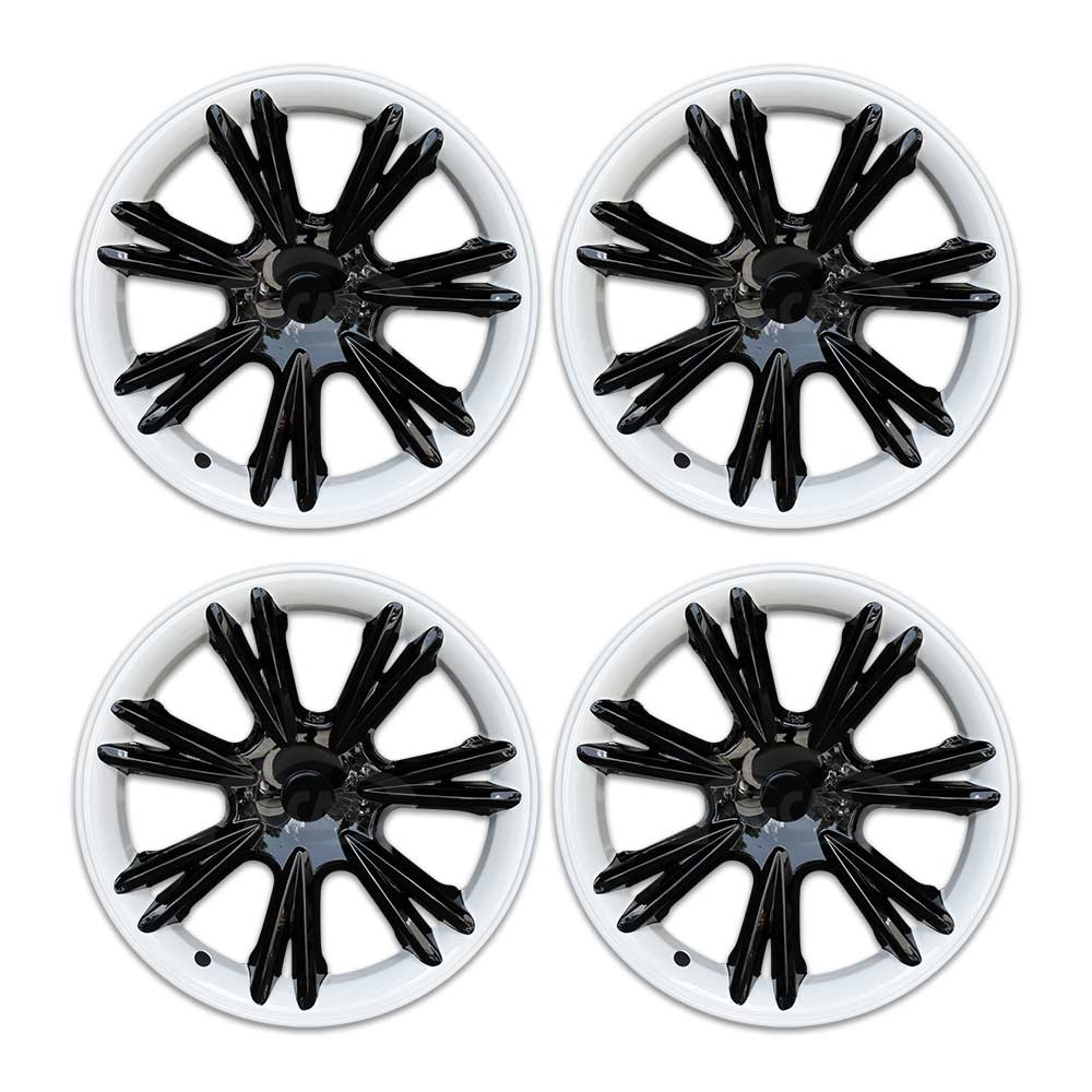 Tesla Model Y 2021-2025 Gemini Wheel Protector Cover Caps 19 Inch Rim Hubcap Replacement Hub Cap Gloss Black and White
