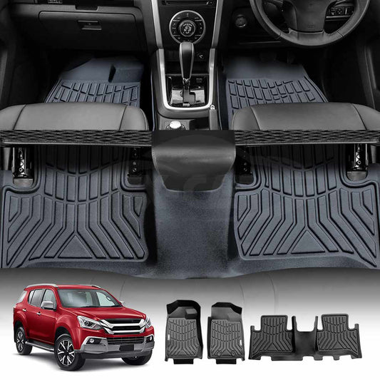 3D All-Weather Floor Mats for Isuzu MU-X MUX 2013-2021 Heavy Duty Car Floor Liners Full Set Carpet