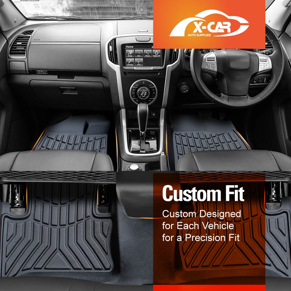 3D All-Weather Floor Mats for Isuzu MU-X MUX 2013-2021 Heavy Duty Car Floor Liners Full Set Carpet