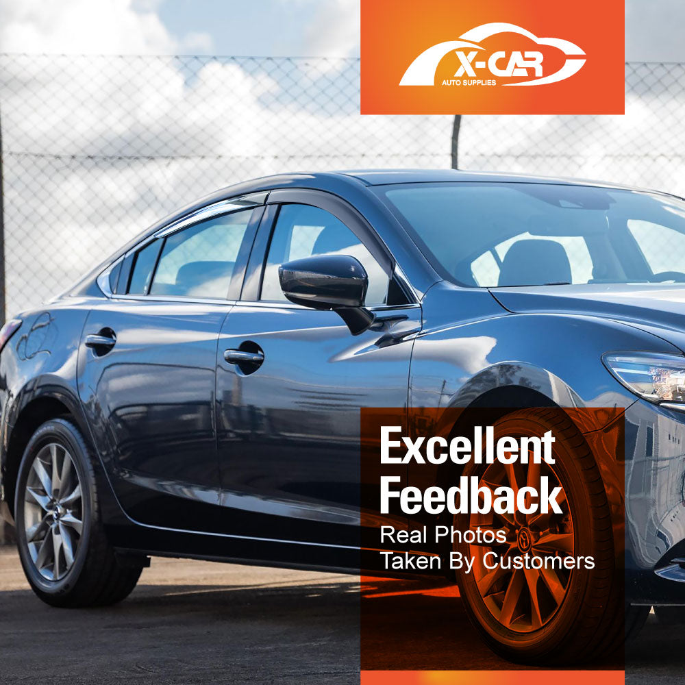 Premium Weathershields for Mazda 6 Sedan 2012-2025 Car Weather Shields Wind Deflectors Window Sun Visor 4-Piece Set