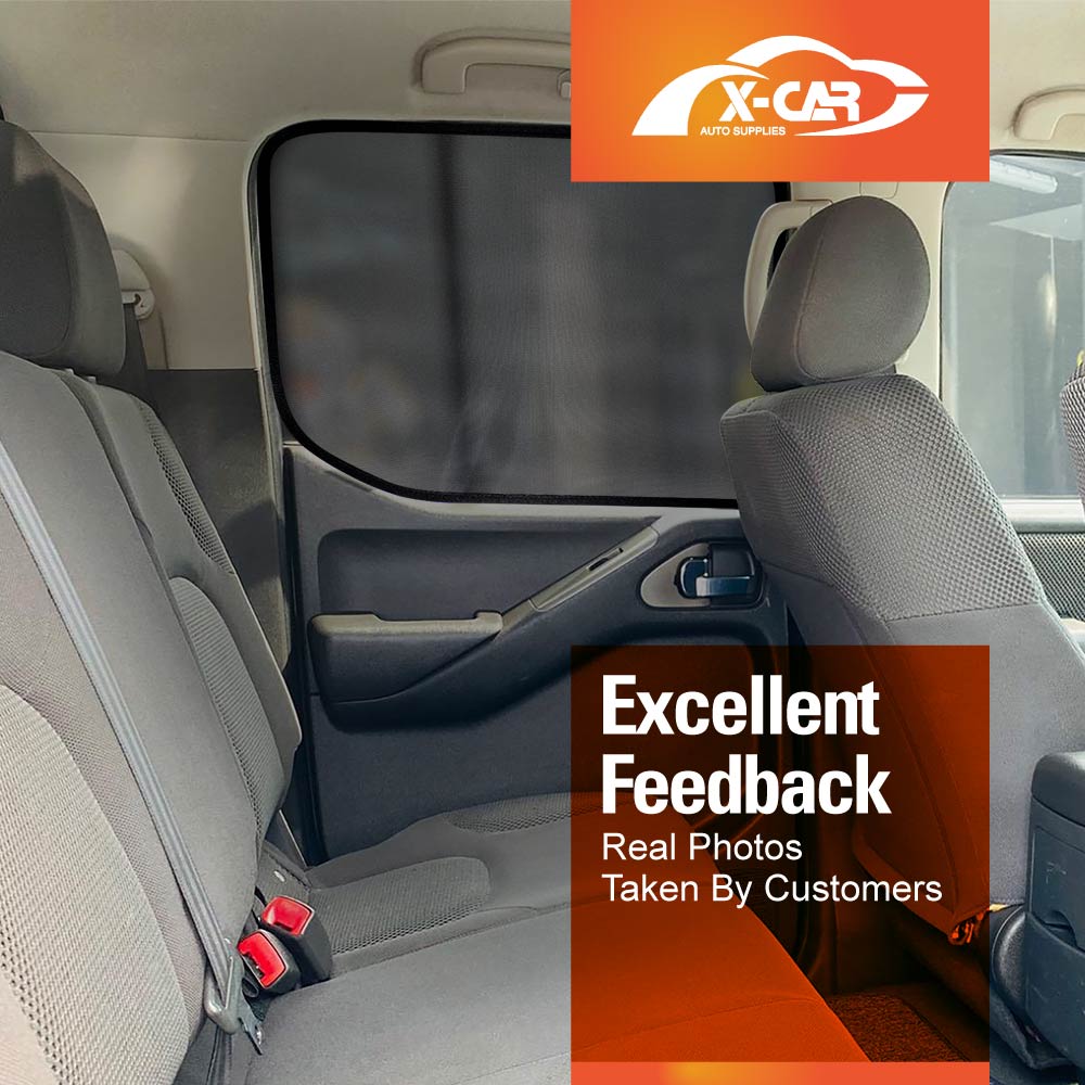 Rear Window Sun Shade for Nissan Navara D40 Dual Cab 2005-2015 Car Sun Blind Mesh