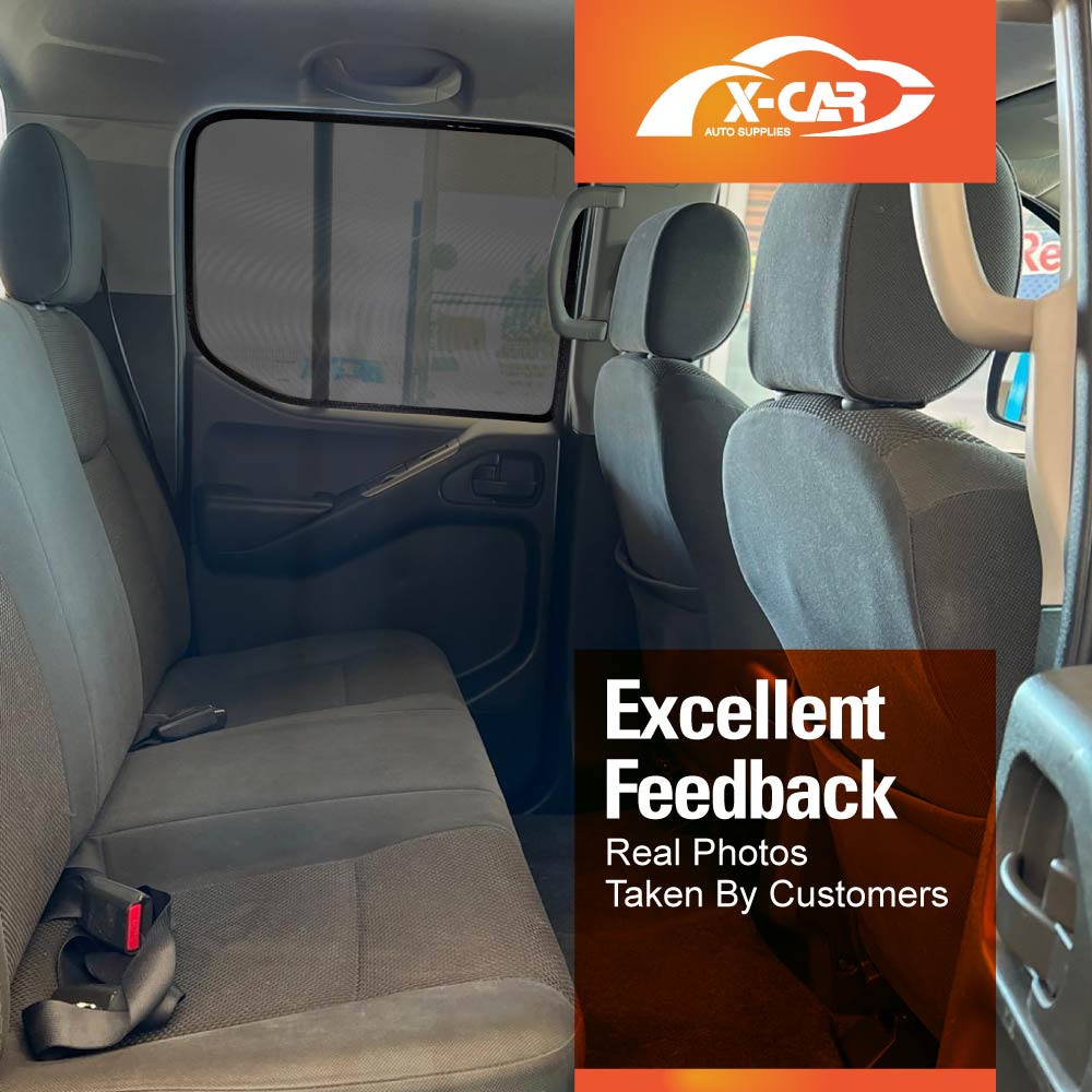 Rear Window Sun Shade for Nissan Navara D40 Dual Cab 2005-2015 Car Sun Blind Mesh