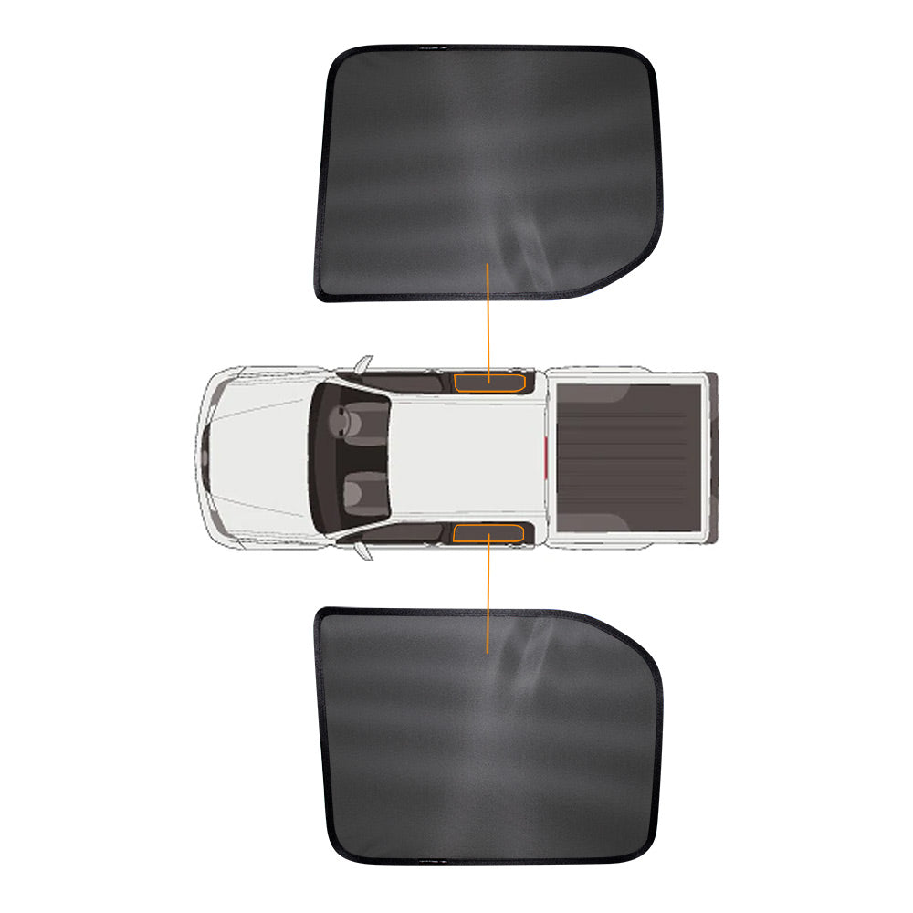 Rear Window Sun Shade for Nissan Navara D40 Dual Cab 2005-2015 Car Sun Blind Mesh