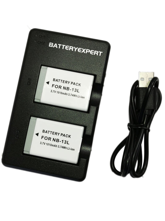 2 Batteries and Charger for Canon PowerShot G5X G7X G7X Mark II III SX720 HS SX730 HS SX740 HS SX620 HS G1X Mark III G9X G9X Mark II