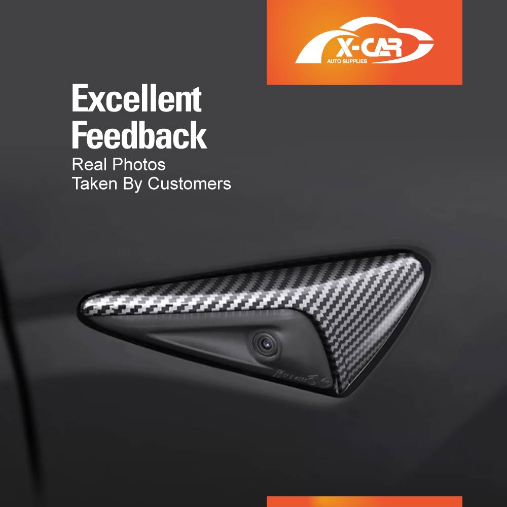 Side Camera Indicator Protection Cover For Tesla Model 3 Highland 2023-2025 Carbon Fibre Style Trim Decoration Modification Accessories