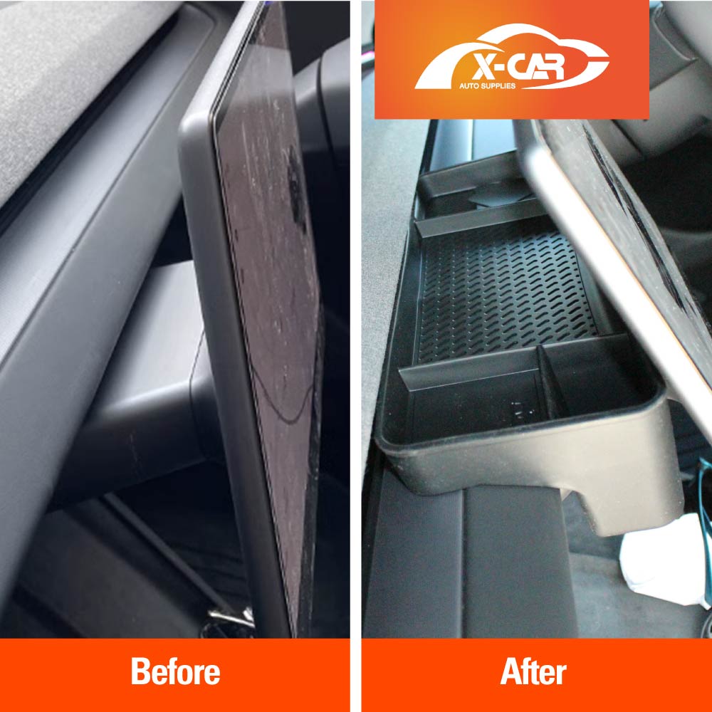 Center Screen Console Dash Tray for Tesla Model 3 Highland 2023-2025 Organizer Hidden Storage Car Tissue Sunglasses Holder