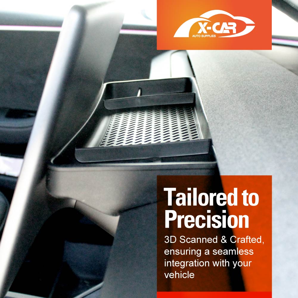 Center Screen Console Dash Tray for Tesla Model 3 Highland 2023-2025 Organizer Hidden Storage Car Tissue Sunglasses Holder