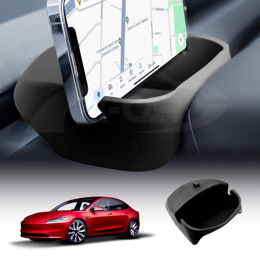 Silicone Steering Wheel Phone Holder forTesla Model 3 Highland 2023-2025 Glasses Holder Storage Tray Car Accessories