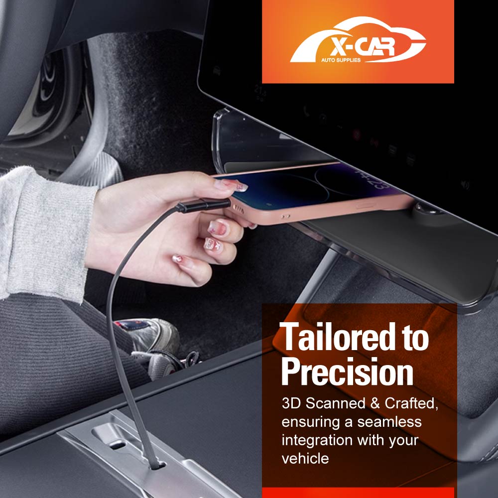 Center Console Screen Organizer Tray for Tesla Model 3 Highland 2023-2025 Magnetic Storage Box Dashboard Holder