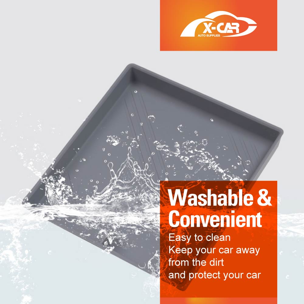 Grey Soft Silicone Organizer Pad Set for Tesla Model 3 Highland 2023-2025 Center Console Armrest Storage Cup Holder Coaster Non-Slip Mat