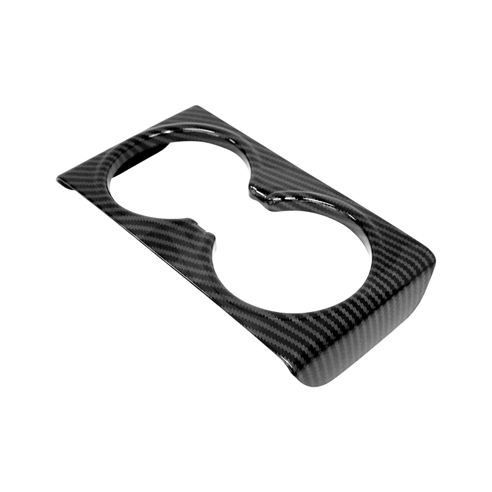 Center Consoles Cup Holder Panel Trim Decor Cover Protector for Tesla Model 3 Highland 2023-2025 Carbon Fibre Style