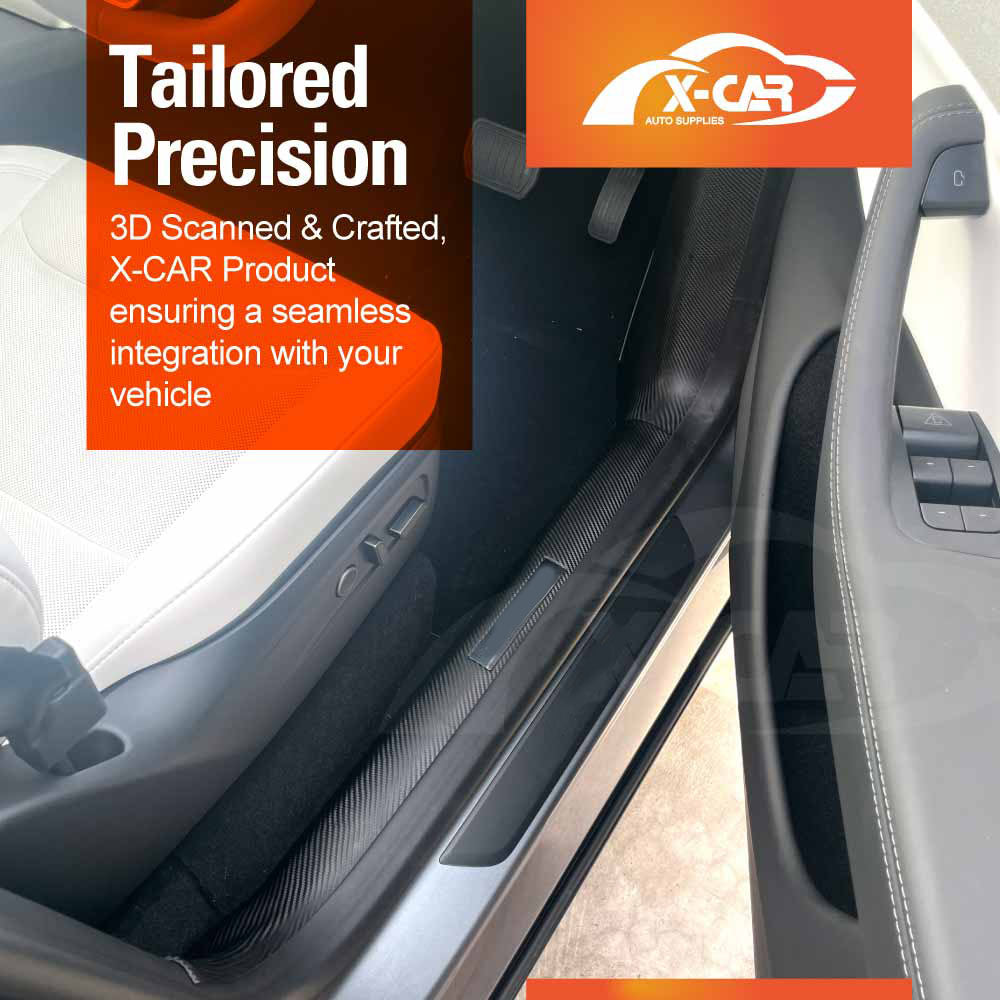 Door Sill Protector Sets for Tesla Model Y Juniper 2025-Onwards Car Threshold Scuff Trim Full Covers Guards Accessories Set of 8