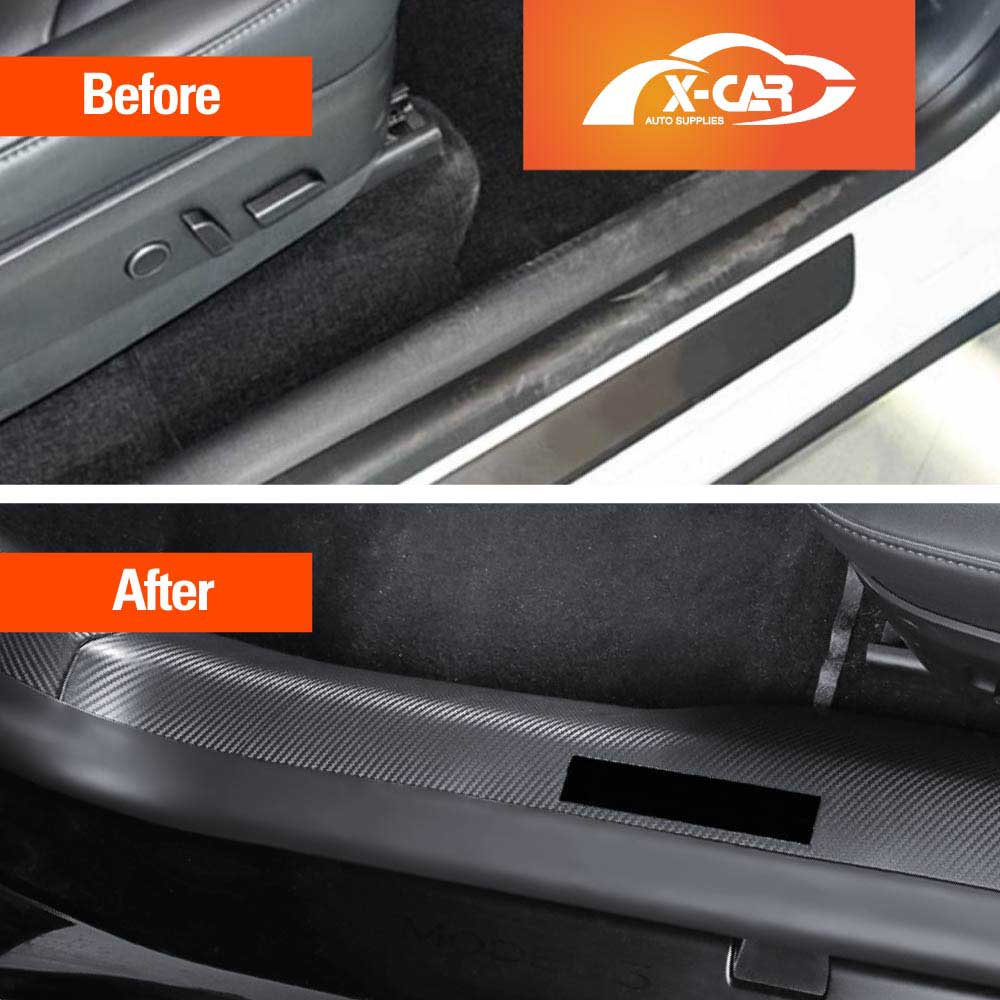 Door Sill Protector Sets for Tesla Model Y Juniper 2025-Onwards Car Threshold Scuff Trim Full Covers Guards Accessories Set of 8