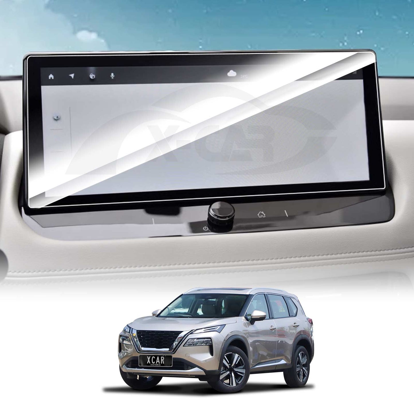 Tempered Glass Screen Protector for Nissan X-trail Xtrail T33 2022-2025 Touchscreen Anti-Scratch Cover Accessories